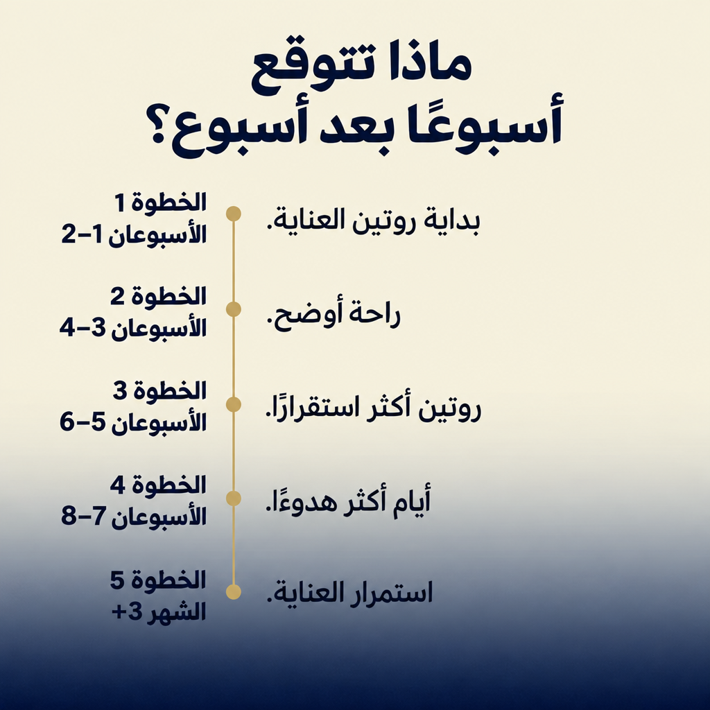 طريقة الاستعمال والروتين أسبوعاً بعد أسبوع